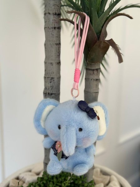 دب صغير حبيبات تعليقة (20سم) فيل أزرق